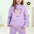 thumbnail image 2 of Afdoent Girls Clothing Set Winter Hoodie And Joggers Comfy Casual Kids Clothes With Stylish Print For Toddler To Teen 3-4 Years, 2 of 4