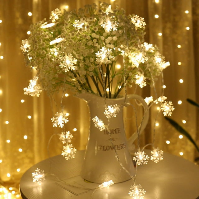 Christmas DecorParty Light-up DecorationChristmas Snowflake String Lights Decorations Winter Fairyland Decor Christmas Snowflake String LightsParty headband