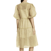 Topshop Daisy Puff Sleeve Faux Wrap Dress, Size 10