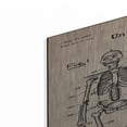 thumbnail image 2 of Luxe Metal Art 'Anatomical Skeleton Blueprint Patent Parchment' Metal Wall Art, 24"x36", 2 of 9