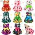 thumbnail image 1 of Vestidos LEIFIDE para perros hawaianos, 8 unidades, estampado floral, lazo S, de verano, 1 of 6