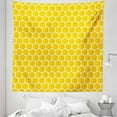 thumbnail image 1 of Bee Tapestry, Graphic Illustration of Honeycomb Cells Filled with Honey, Fabric Wall Hanging Decor for Bedroom Living Room Dorm, 5 Sizes, Earth Yellow Yellow, by Ambesonne, 1 of 1