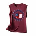 thumbnail image 3 of GERsome Womens 4th of July Tank Tops Crew Neck Sleeveless T Shirts USA Flag Stars Stripes Graphic Loose Fit Summer Tees S-2XL, 3 of 4
