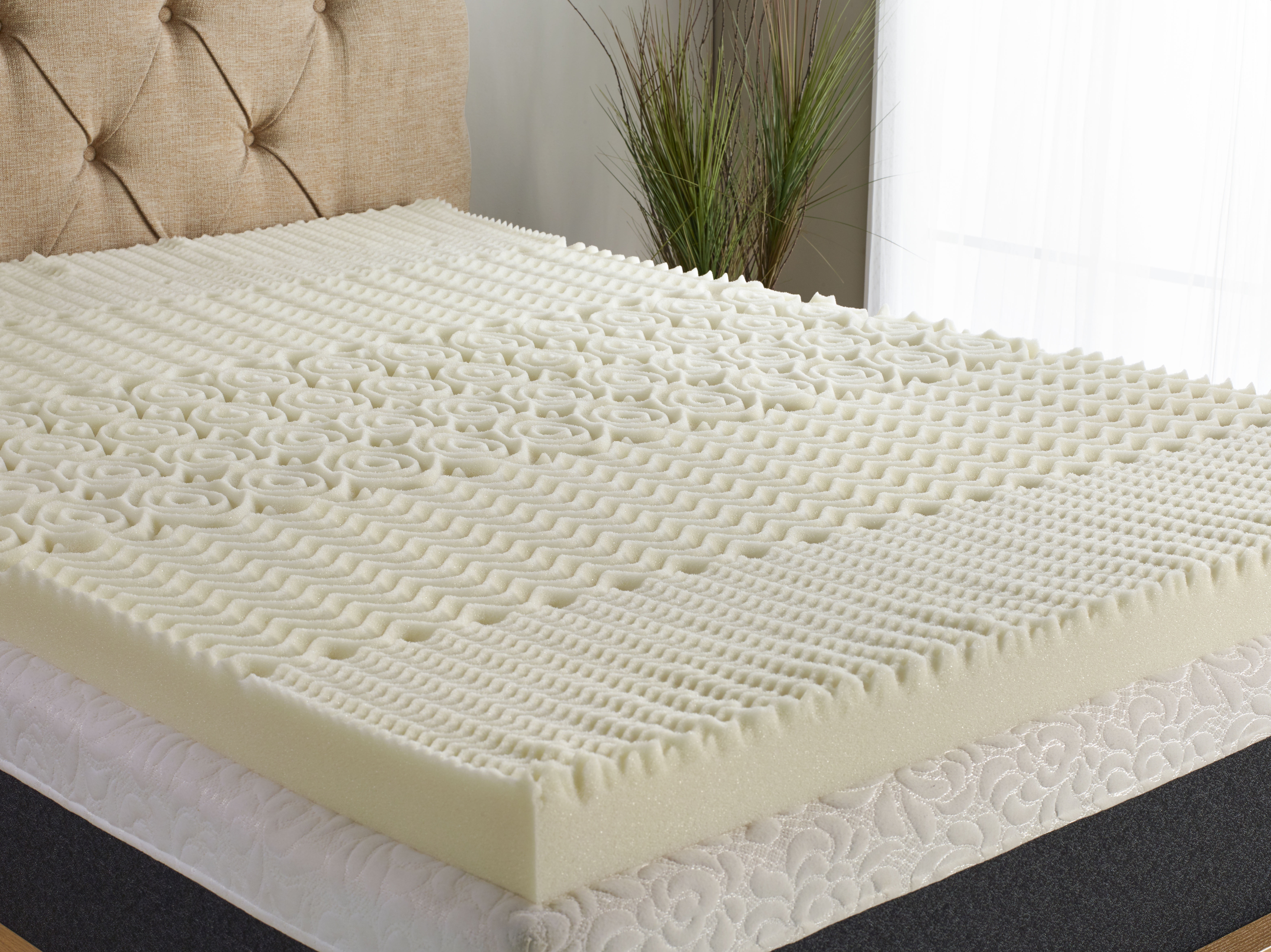Isotonic+ Memory Foam Mattress Topper, 5 Zone, King, 3 inch, Isotonic