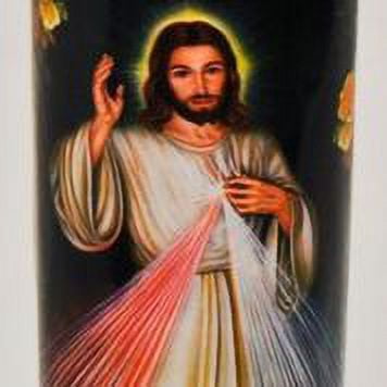 Prayer Candle Jesus En Ti Confio White