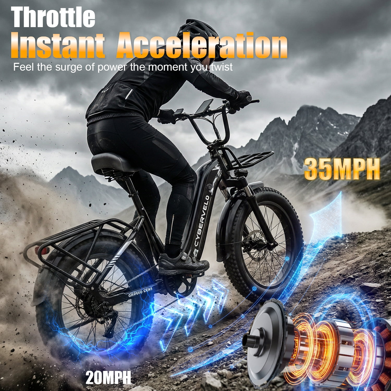 Aoango 1000W Electric Bike,48V 20AH Removable Battery EBike,Electric Bike for Adults, 20" Fat Tire ebike, Adult Electric Bikes for Commute All Terrain one year warrenty