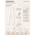 thumbnail image 3 of DOKOTOO Womens Casual Crochet Lace Pants Drawstring Elastic Waist Cropped Pants Lightweight Straight Leg Trousers with Pockets, 3 of 10