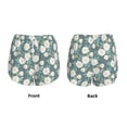 thumbnail image 3 of Pofeuu Flower Print Women's Athletic Shorts Running Workout Shorts Tummy Control Quick Dry Gym Shorts with Pockets Double layer sports shorts-Large, 3 of 7
