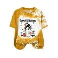 thumbnail image 5 of Hessimy Fall Shirts for women's Halloween Pumpkin Graphic Tees Thanksgiving Family Turkey Tops Cute Autumn Thankful T-Shirt(Yellow,S), 5 of 5