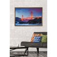 thumbnail image 2 of Wonders of the World - Golden Gate Bridge Wall Poster, 22.375" x 34", Framed, 2 of 3