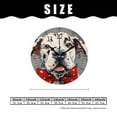 thumbnail image 2 of ATEDEANEI 12" Wall Clock Battery Operated Silent Non Ticking Hipster Puppy Bulldog In Headband Drawing, 2 of 5