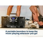 Emerson EPB-4000 Portable CD & Cassette Stereo Boombox with AM/FM Radio, Black