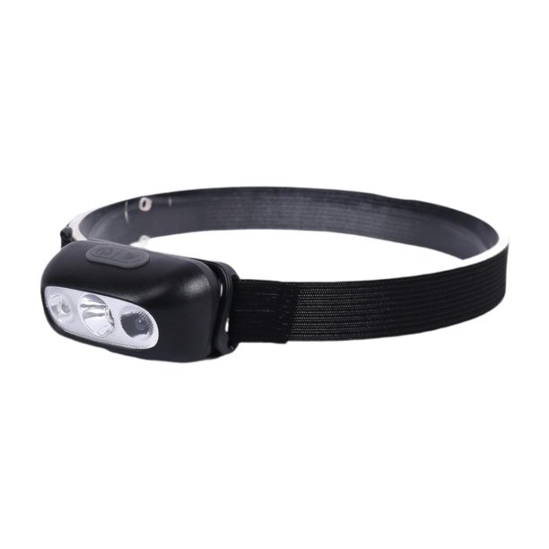 Linternas frontales LED con diadema ajustable, linterna frontal brillante para correr. Negro