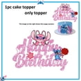thumbnail image 3 of Decoraciones para fiesta de cumpleaños de Disney Stitch, Lilo y Stitch, servilletas de papel azul, vasos, platos, globos, suministros para baby shower para niños, 3 of 5