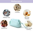 thumbnail image 3 of Bolsa de maquillaje de cuero PU,Bolsa de maquillaje pequeña,Bolsa de cosméticos de viaje,Bolsa de maquillaje portátil para mujeres y niñas, 3 of 5
