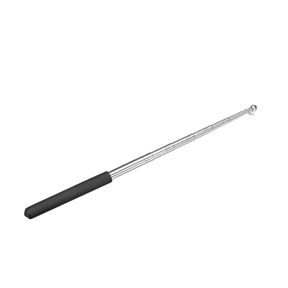 Uxcell 3.28ft/1M Handheld Flagpoles Stainless Steel Guide Flag Pole Teaching Pointer Black