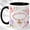 Black, variant on Bow Bracelet Coffee Mug, Pink Beaded Jewelry Cup, Watercolor Floral Rose Design, Cute Gift for Her, Ceramic 11 Oz Mug