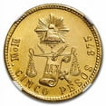 thumbnail image 2 of 1904 Mo M Mexico Gold 5 Pesos MS-62 NGC, 2 of 3