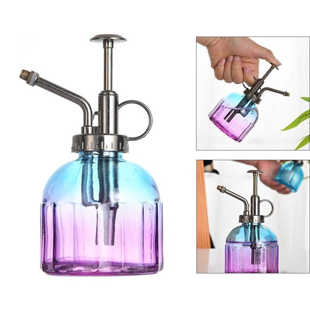 Plant Mister Botella de spray, Plant Mister Spray Mister para plantas Botella de spray de riego decorativa de estilo vintage de para jardinería Azul púrpura Soledad pequeña botella de spray señor