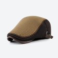 thumbnail image 2 of Gorra plana de punto tipo gofre para hombre, poliéster, tamaño ajustable, 2 of 2