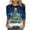 01 Green, variant on Fewfanhot Womens Tops Christmas Palm Tree Shirt Pullover for Women Funny Merry Christmas Xmas Holiday 3/4 Sleeve T-shirt Large Loose Top