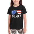 thumbnail image 3 of Toddler American Flag T-Shirt for Boys Girls Love Graphic Tee 4th of July Shirt Kids Patriotic Heart Tee Tops, 3 of 6