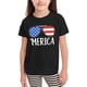 thumbnail image 3 of Toddler American Flag T-Shirt for Boys Girls Love Graphic Tee 4th of July Shirt Kids Patriotic Heart Tee Tops, 3 of 6
