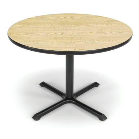 OFM Model XT42RD 42" Multi-Purpose Round Table with X-Style Pedestal Base, Oak