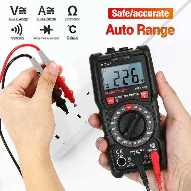 Digital Multimeter Tester,Electrical Voltmeter Tester,Volt Multi Meter,Car  Battery Tester Circuit Tester,Black