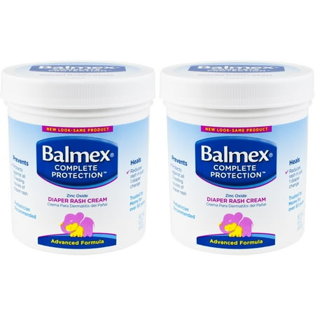 2 Pack - Balmex Diaper Rash Cream Jar - 16oz Each