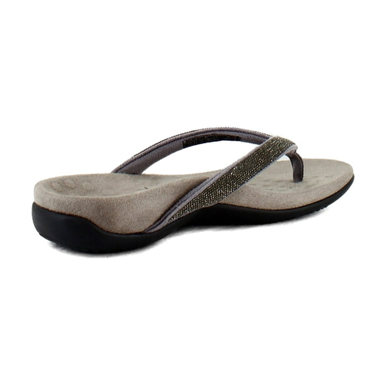 Vionic Dillon Shine Women's Sandals Stormy Grey Rhinestone Size 8