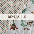 thumbnail image 4 of Christmas Quilt Set - Lightweight, Soft, Seasonal - 3-Piece Reversible Holiday Bedding Set (Twin / Twin XL, Jolly Spirit), 4 of 6