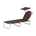 thumbnail image 1 of Outsunny Outdoor Reclining Lounger w/ Sun Shade, 1 of 10