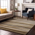 thumbnail image 2 of HomeRoots 678473 3 x 5 ft. Brown Taupe & Beige Striped Washable Machine Made Rectangle Area Rug with UV Protection, 2 of 8