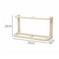 thumbnail image 2 of Masteelf 2pcs Wall Mounted Foldable Slipper Storage Shelf Rack Double-Deck Shoe Storage Organizer (Beige and Blue), 2 of 8