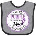 thumbnail image 3 of Inktastic I Wear Purple for my Mom- Lupus Awareness Boys or Girls Baby Bib, 3 of 4