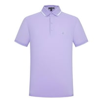 Pro X Gear Men's Premium Golf Polo – Silky Tech Nylon, Cooling, UV-Resistant, Quick-Dry Athletic Shirt for Golf, Tennis, and Casual Wear Light Purple X-Large