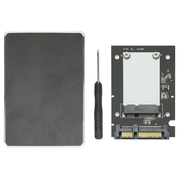 Caja SSD MSATA a SATA III 2,5 pulgadas, caja adaptadora de unidad de estado sólido Plug and Play de aleación de aluminio