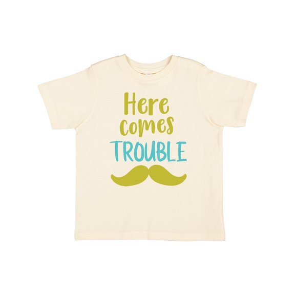 Inktastic Here Comes Trouble, Mustache, Moustache Boys or Girls Toddler T-Shirt