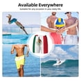 thumbnail image 6 of Men's 2 in 1 Swim Trunks with Compression Liner Flag Of Mexico Quick Dry Beach Shorts, 6 of 6