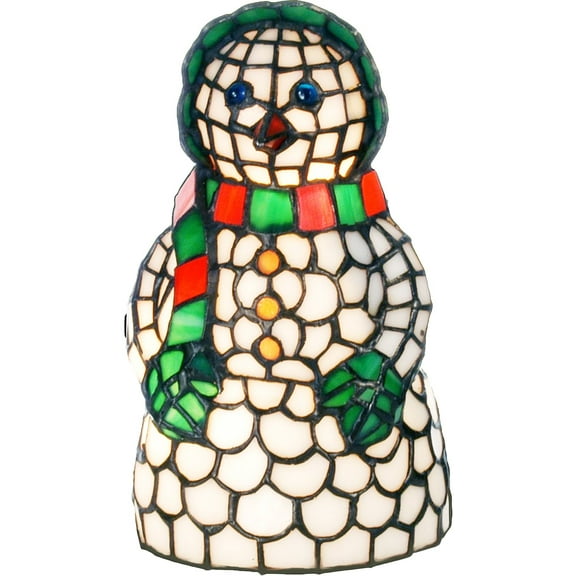 Meyda Lighting 8.5'H Snow Woman Accent Lamp, Ca Flame Green - 69916