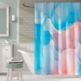 thumbnail image 1 of Colourful Marble Shower Curtain, Watercolor Abstract Shower Curtain with 12 Hooks, Waterproof Fabric Shower Curtain for Bathroom Set Decor, Luxury Gold Line Marble Print, 72 x 72 Inch, Blue, 1 of 6