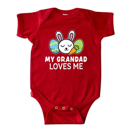 

Inktastic My Grandad Loves Me with Bunny and Easter Eggs Gift Baby Boy or Baby Girl Bodysuit