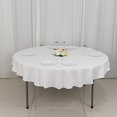 thumbnail image 3 of BalsaCircle 70" Round Cotton Tablecloths Wedding Linens White, 3 of 8