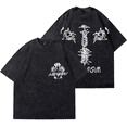 thumbnail image 3 of Keshi Requiem World Tour Merch Keshi Logo Vintage Wash Unisex Cotton Short Sleeve Tee, 3 of 4
