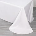 thumbnail image 6 of Balsa Circle 90" x 132" Polyester Rectangular Tablecloth Rounded Corners - White, 6 of 8