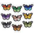 thumbnail image 3 of 9 piezas de hierro de mariposa en parches parches de apliques de bordado de diferentes colores MABOTO Parches de bricolaje, 3 of 7