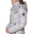 thumbnail image 5 of Kenneth Cole Women's Horizontal Zip Puffer, Silver, Medium, 5 of 5