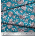 thumbnail image 2 of Soimoi Poly Georgette Fabric Leaves & Floral Artistic Fabric Prints by Yard 42 Inch Wide, 2 of 3