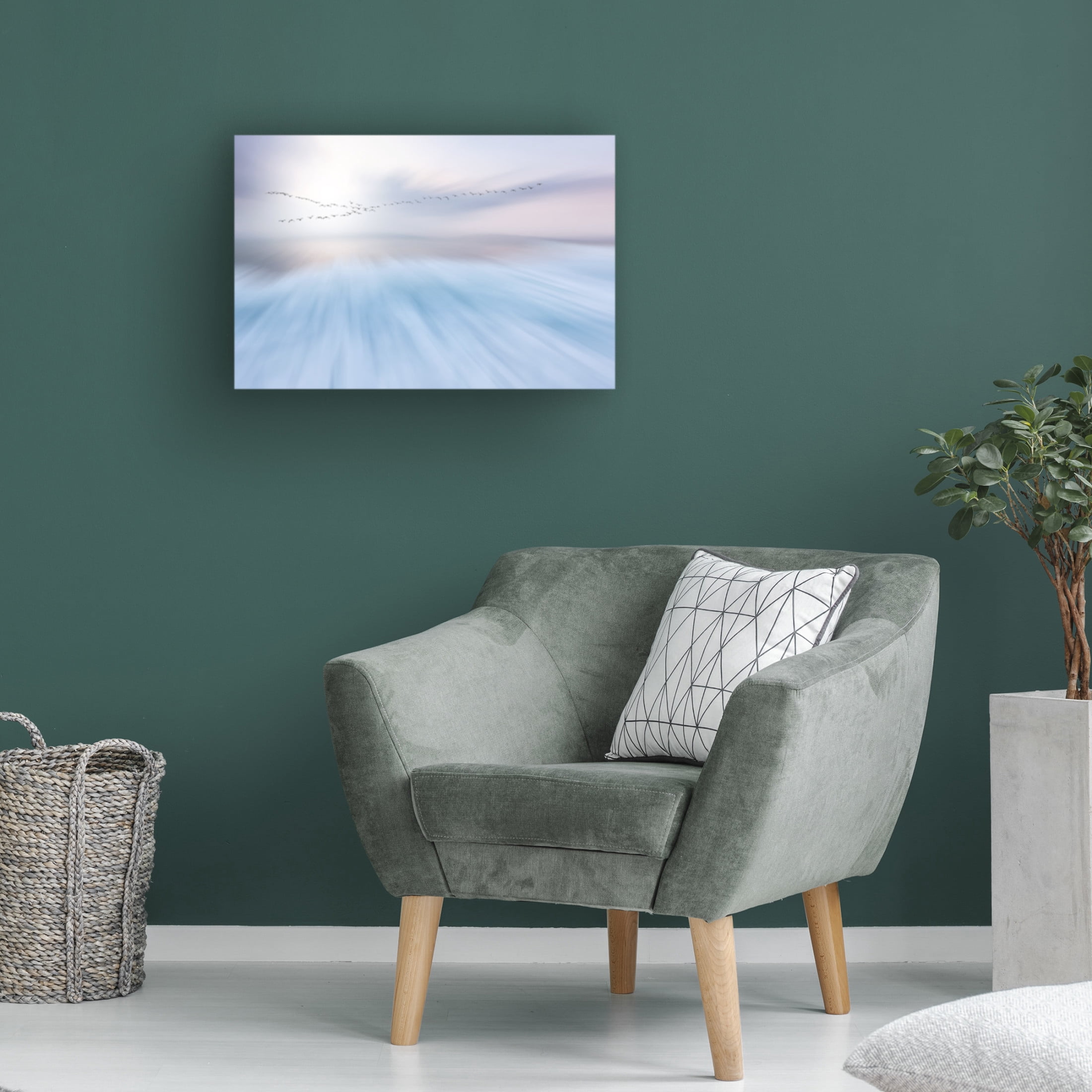Canvas Wall Art - Uschi Hermann 'Fly Over' Wall Art for Living Room, Bedroom, or Office D?cor by Trademark Fine Art - 24 x 16 Inches